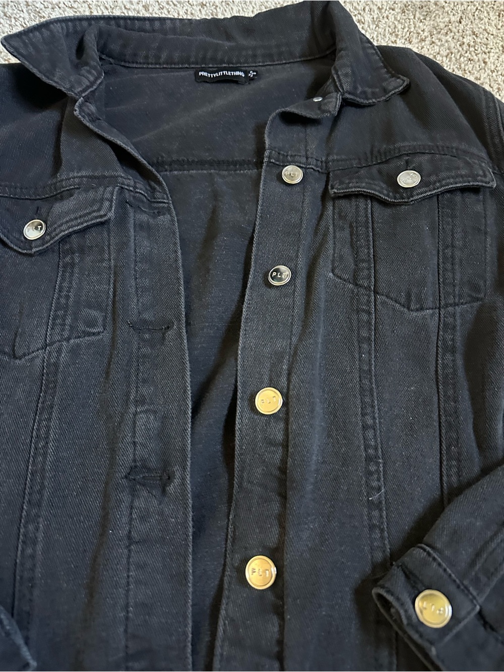 PrettyLittleThing Black Men's Denim Shirt Jacket